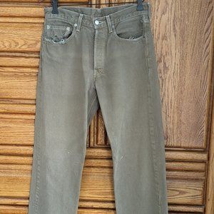 Vintage Army Green Levi's 501's 32x34